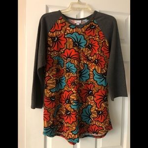 LuLaroe 3/4 sleeve multi-color top, good condition, gently used, size XL